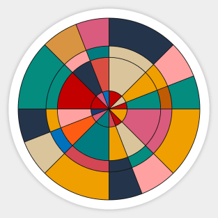 Pop Mod Circles #5 Sticker